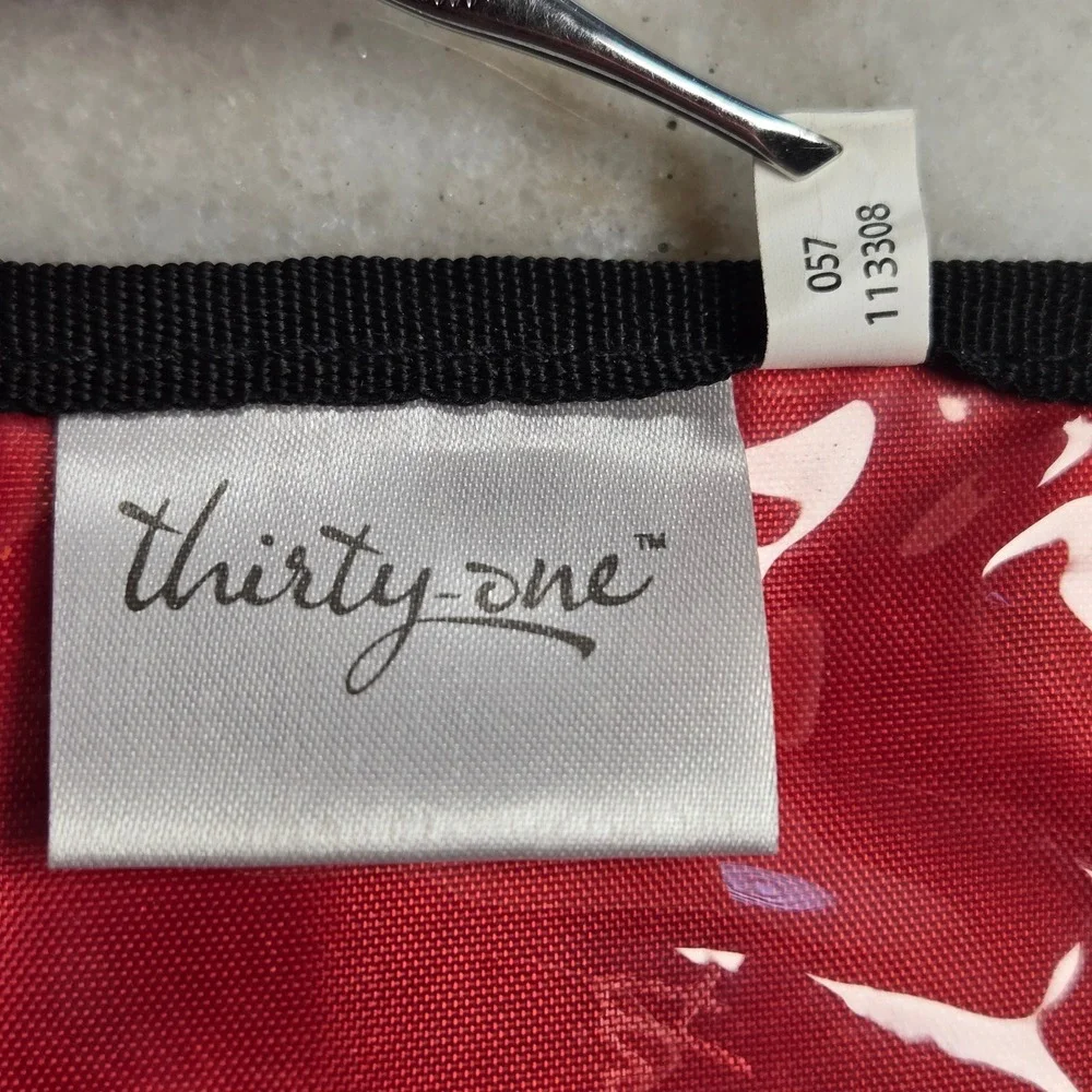 Thirty-One Hanging Toiletry Bag Black White Polka Dot Travel Organizer Preppy